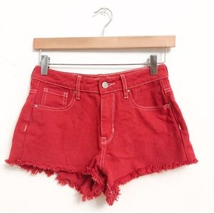 *NWOT* PacSun High-Rise Festival Shorts Red